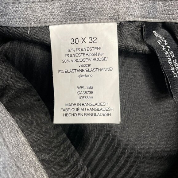 NEW Haggar Men's 30x32 Premium Flex Slim-Straight Dress Pants Brown - Picture 7 of 8